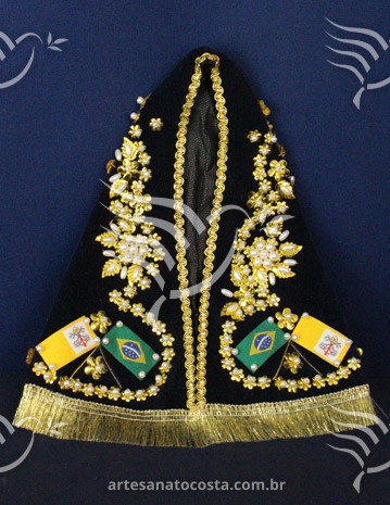Manto para imagem de Nossa Senhora Aparecida 25cm