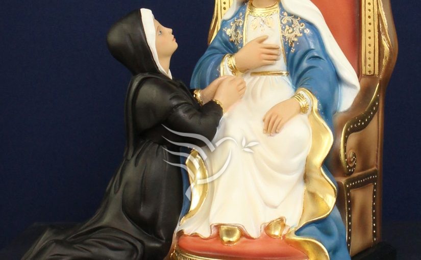 Santa Catarina Labouré Ajoelhada 30cm