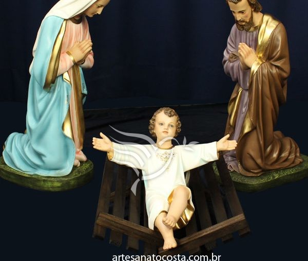 Sagrada Família pintura colorida 60cm